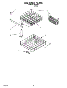 06 - Dishrack Parts parts for Whirlpool Dishwasher IKU25260 from AppliancePartsPros.com