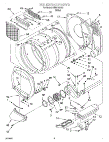 04 - Bulkhead parts for Whirlpool Dryer CEM2760JQ0 from AppliancePartsPros.com