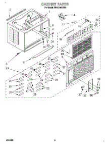 03 - Cabinets parts for Whirlpool Air Conditioner BPAC1800BS0 from AppliancePartsPros.com