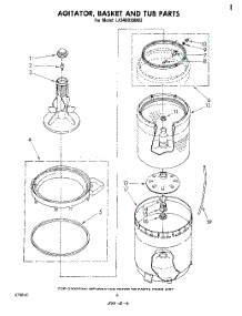 04 - Agitator, Basket And Tub parts for Whirlpool Washer LA3400XMW2 from AppliancePartsPros.com