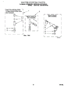 10 - Water System parts for Whirlpool Washer LSP8244BG0 from AppliancePartsPros.com