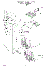 04 - Freezer Liner parts for Whirlpool Refrigerator BRS71ABANA01 from AppliancePartsPros.com