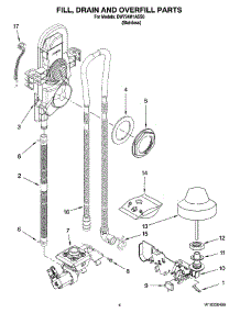 04 - Fill, Drain And Overfill Parts parts for Whirlpool Dishwasher DW724M1ASS0 from AppliancePartsPros.com