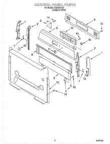02 - Control Panel parts for Whirlpool Range CGS365HQ7 from AppliancePartsPros.com