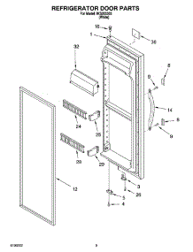 06 - Refrigerator Door Parts parts for Whirlpool Refrigerator IKS203303 from AppliancePartsPros.com