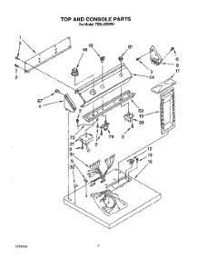 02 - Section parts for Whirlpool Dryer TEDL400WN1 from AppliancePartsPros.com