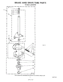 09 - Brake And Drive Tube parts for Whirlpool Washer LA5570XPW5 from AppliancePartsPros.com