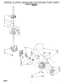 05 - Brake, Clutch, Gearcase, Motor & Pump parts for Whirlpool Washer 7RAX5133AL0 from AppliancePartsPros.com