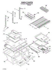 03 - Shelf parts for Whirlpool Refrigerator 8GR9SHKXKT00 from AppliancePartsPros.com