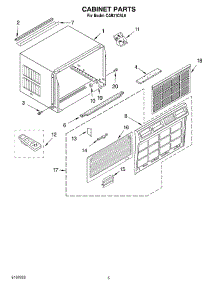 03 - Cabinet parts for Whirlpool Air Conditioner CAR21CSL0 from AppliancePartsPros.com