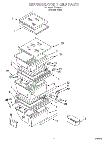03 - Refrigerator Shelf Parts parts for Whirlpool Refrigerator IHS226303 from AppliancePartsPros.com