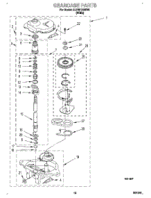 10 - Gearcase parts for Whirlpool Washer 3LBR5132BW0 from AppliancePartsPros.com