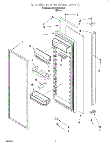 07 - Refrigerator Door parts for Kitchenaid Refrigerator KSRB25QDBL02 from AppliancePartsPros.com