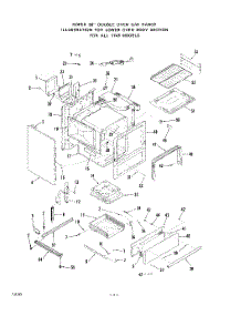 04 - Lower Oven Body parts for Whirlpool Range 1743W0A from AppliancePartsPros.com