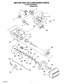 06 - Motor And Ice Container Parts parts for Whirlpool Refrigerator ID2GFGXRS01 from AppliancePartsPros.com