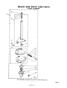 09 - Brake And Drive Tube parts for Whirlpool Washer LA3300XPW3 from AppliancePartsPros.com