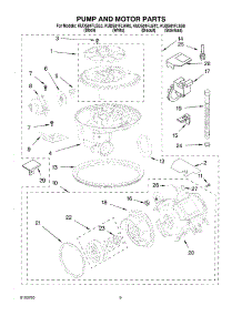08 - Pump And Motor parts for Kitchenaid Dishwasher KUDS01FLBS0 from AppliancePartsPros.com