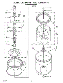 03 - Agitator, Basket And Tub Parts parts for Whirlpool Washer CAWS966RQ0 from AppliancePartsPros.com