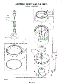 04 - Agitator, Basket And Tube parts for Whirlpool Washer LA6300XPW3 from AppliancePartsPros.com