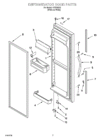 06 - Refrigerator Door Parts parts for Whirlpool Refrigerator IHS226303 from AppliancePartsPros.com