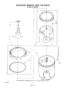 04 - Agitator, Basket And Tub parts for Whirlpool Washer LA3400XSW1 from AppliancePartsPros.com