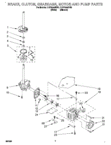 05 - Brake, Clutch, Gearcase, Motor & Pump parts for Whirlpool Washer 7LSP9245BN0 from AppliancePartsPros.com