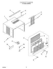 03 - Cabinet parts for Whirlpool Air Conditioner CA8WR00 from AppliancePartsPros.com