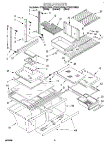 04 - Shelf parts for Whirlpool Refrigerator ET25DKXDB00 from AppliancePartsPros.com