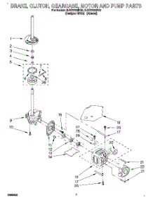 05 - Brake, Clutch, Gearcase, Motor & Pump parts for Whirlpool Washer 6LBR7255BN0 from AppliancePartsPros.com