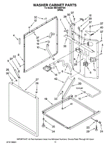 07 - Washer Cabinet Parts parts for Maytag Washer Dryer Combo MGT3800TW0 from AppliancePartsPros.com