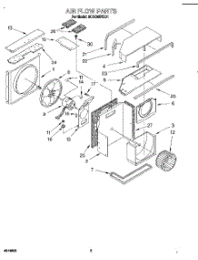 03 - Air Flow parts for Whirlpool Air Conditioner 8CACM07DD1 from AppliancePartsPros.com