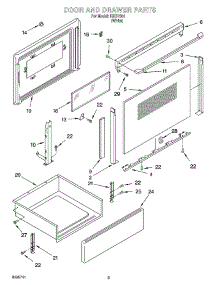 03 - Door And Drawer Parts parts for Whirlpool Range IHE37301 from AppliancePartsPros.com