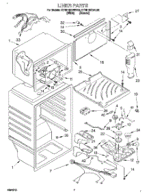 05 - Liner parts for Kitchenaid Refrigerator KTRD18KDAL03 from AppliancePartsPros.com
