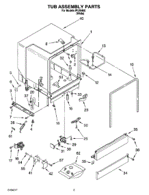 03 - Tub Assembly Parts parts for Whirlpool Dishwasher IPU58460 from AppliancePartsPros.com
