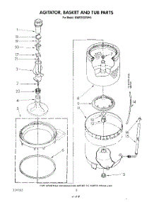 05 - Agitator, Basket And Tub parts for Kitchenaid Washer KAWE850VWH0 from AppliancePartsPros.com