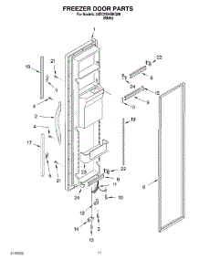 07 - Freezer Door parts for Whirlpool Refrigerator 3XEC5SHGKQ00 from AppliancePartsPros.com