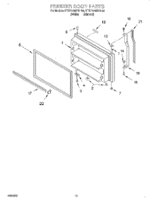 07 - Freezer Door, Lit / Optional parts for Kitchenaid Refrigerator KTRP20MDAL04 from AppliancePartsPros.com
