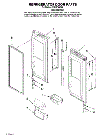 05 - Refrigerator Door Parts parts for Whirlpool Refrigerator IX5HHEXVS00 from AppliancePartsPros.com