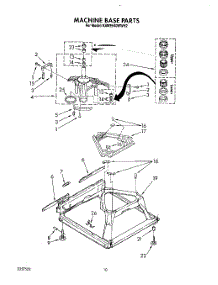 08 - Machine Base parts for Kitchenaid Washer KAWE540WAL2 from AppliancePartsPros.com