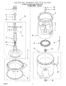 03 - Agitator, Basket And Tub parts for Whirlpool Washer 4LBR8255DN0 from AppliancePartsPros.com