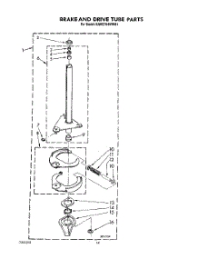 11 - Brake And Drive Tube parts for Kitchenaid Washer KAWE764WAL1 from AppliancePartsPros.com