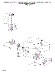 05 - Brake, Clutch, Gearcase, Motor & Pump parts for Whirlpool Washer LSS7233AN1 from AppliancePartsPros.com