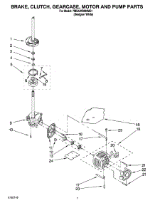 04 - Brake, Clutch, Gearcase, Motor And Pump Parts parts for Whirlpool Washer 7MSAWS800MQ1 from AppliancePartsPros.com