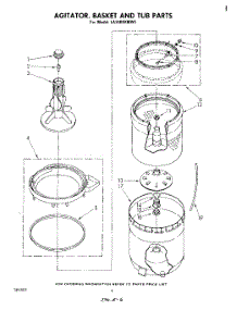 04 - Agitator, Basket And Tub parts for Whirlpool Washer LA3400XMW1 from AppliancePartsPros.com