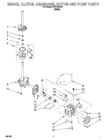 05 - Brake, Clutch, Gearcase, Motor & Pump parts for Whirlpool Washer LBT6133AW1 from AppliancePartsPros.com