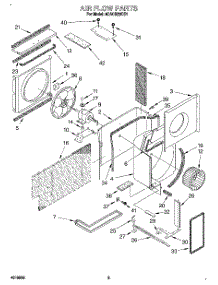 02 - Air Flow parts for Whirlpool Air Conditioner 4CACM23DD1 from AppliancePartsPros.com