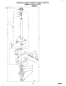 10 - Brake And Drive Tube parts for Kitchenaid Washer KAWL517BWH0 from AppliancePartsPros.com
