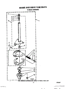 09 - Brake And Drive Tube parts for Whirlpool Washer LA8580XWW2 from AppliancePartsPros.com