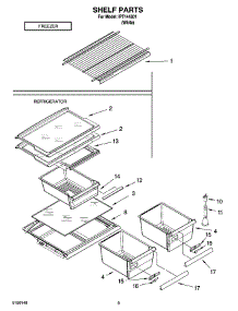 05 - Shelf Parts, Optional Parts parts for Whirlpool Refrigerator IPT144301 from AppliancePartsPros.com