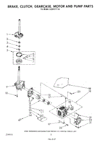 06 - Brake, Clutch, Gearcase, Motor And Pump parts for Whirlpool Washer LA5800XSW1 from AppliancePartsPros.com